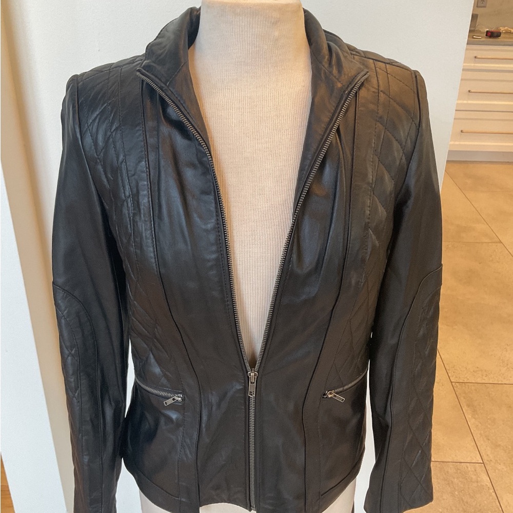Vintage Pamela McCoy Black Leather Jacket